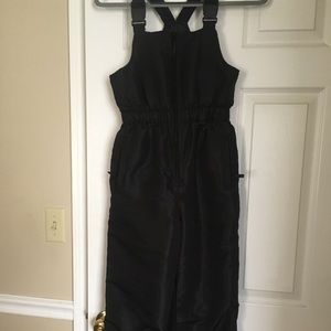 Black bib snow pants